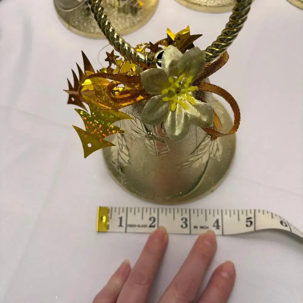 Bell Plastic Ornaments Lot of 5